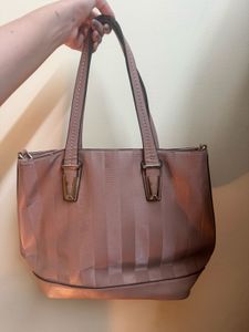 Pink office tote