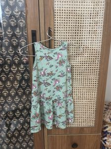 Light Green H&amp;M Dress With Unicorn Design