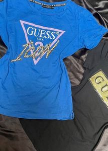 Guess Icon Rhinestone Tee- pink colour - size -s