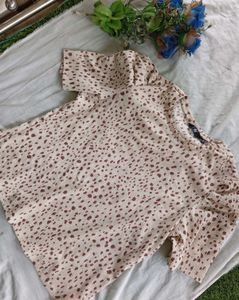 Cute Brown Polka Dot Top