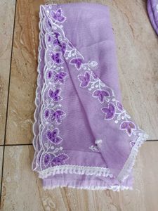 Thread Work Churidar With Long Dupatta