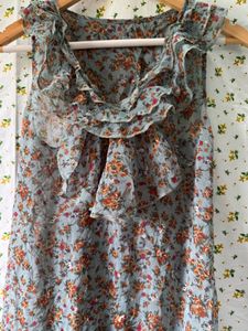 Floral Ruffle Mini Dress