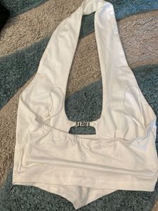 Black Halter Crop Top xs-m