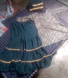 Garara With Kurti Dupatta