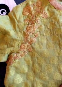 Elegant Green Kurta(SHORT)