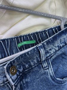 Dark Blue Wide Leg Jeans