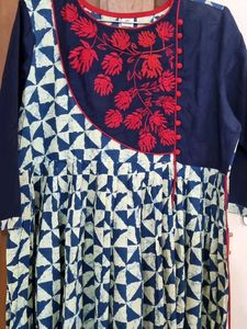 Embroidered Blue Kurta