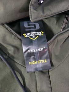 Men Olive Hooded Jacket