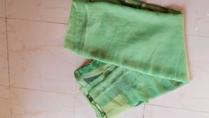 Green Printed Saree