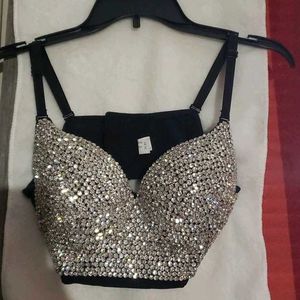 Sparkly Rhinestone Bra Top - Goa Collection