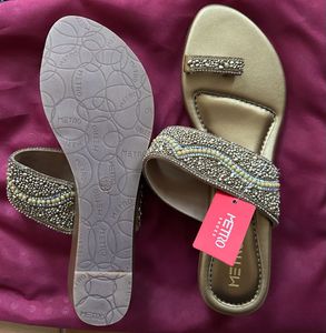 Gold Flats &amp; Sandals