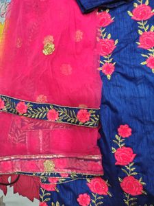 Blue Embroidered Lehenga Choli