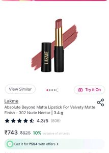 Lakme Beyond Matte Lipstick