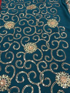 Elegant Green Sequin Saree