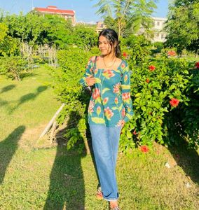 square neck short kurti