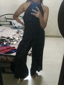 Polka Dot Halter Jumpsuit