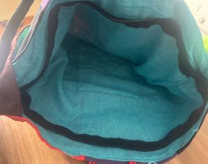 Multicolor Tote Bag With Wide Strap