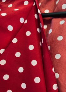Red Polka Dot Tie-Front Crop Top