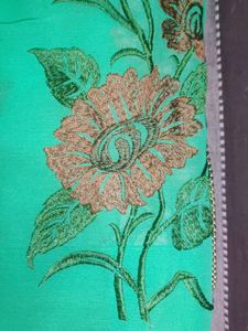 Price Drop: Green Threadwork Saree