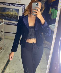 Ryan Velvet Cropped Jacket