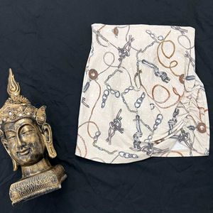 Patterned Mini Skirt