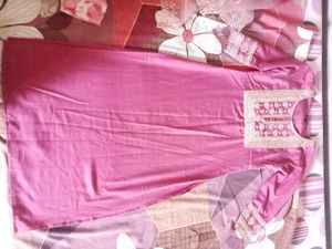 Magenta Embroidered Suit with Dupatta