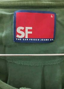 Ultimate Green Stretch Henley Long Sleeve Tshirt
