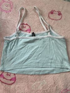 H&amp;M Powder Blue Crop Top