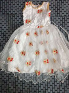 Cute White & Red Dress
