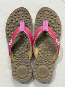 Pink & Brown Flip Flops