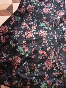 Floral Black Velvet Two-Piece Set