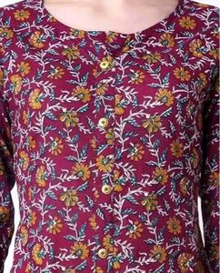 Women Kurti Gold Button
