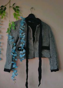 Zara Tweed Cropped Jacket