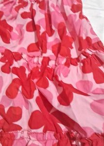 Pink Floral Tiered Mini Dress