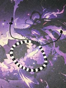 Black &amp; White Beaded Bracelet
