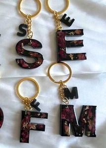 Pack Of 5 Keychain Rose Black Keychains