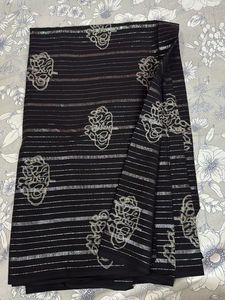 Block Print With Lurex Work