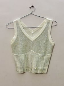 Sparkling Embellished Sleeveless Top