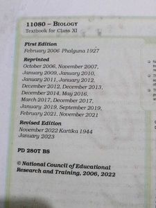 Plus One  English &amp; Biology Textbooks