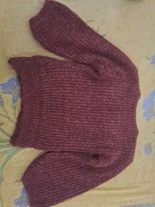 Burgundy Knit Sweater
