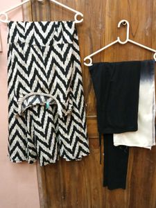 New ChicChevron FullFlare AnarkaliKurti+Leggin+Dup