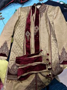 Wedding Sherwani With Dupatta