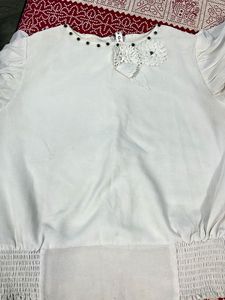 White Floral Top