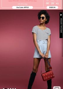 Lulu &amp; Sky Blue Belted Shorts