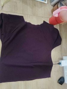 Maroon Graphic Print Sweatshirt