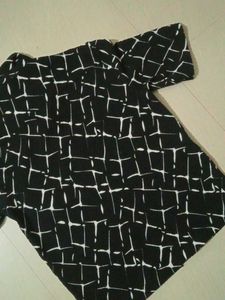 Patterned Black Shirt