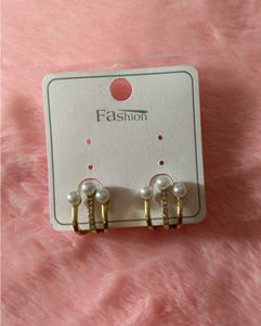 Golden Studs With Pearl