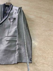 Shiny grey colour Stylish blazer size 40 used