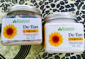 Kashni Herbal D-tan Scrub/Face Pake Jar.