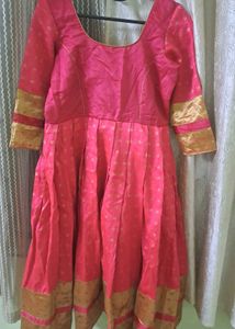 Elegant Pink Anarkali Kurta Set